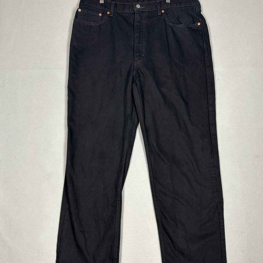 Levis 550 Jeans Mens 40X32 Black Relaxed Fit Tapered Leg Dark Wash Denim Pants